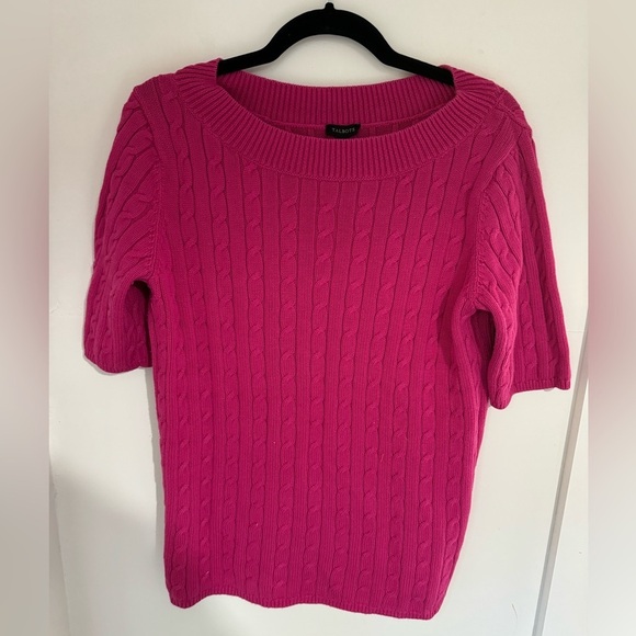Talbots Sweaters - Talbots Pink Cable Knit Sweater